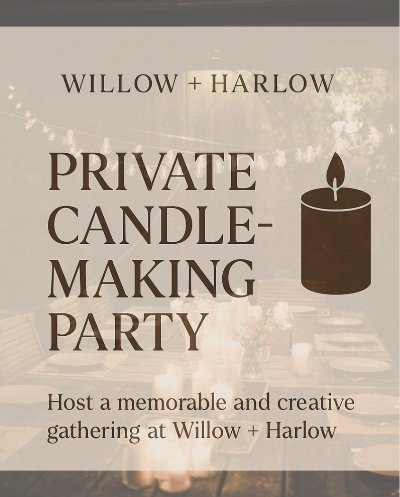 Private party candle making